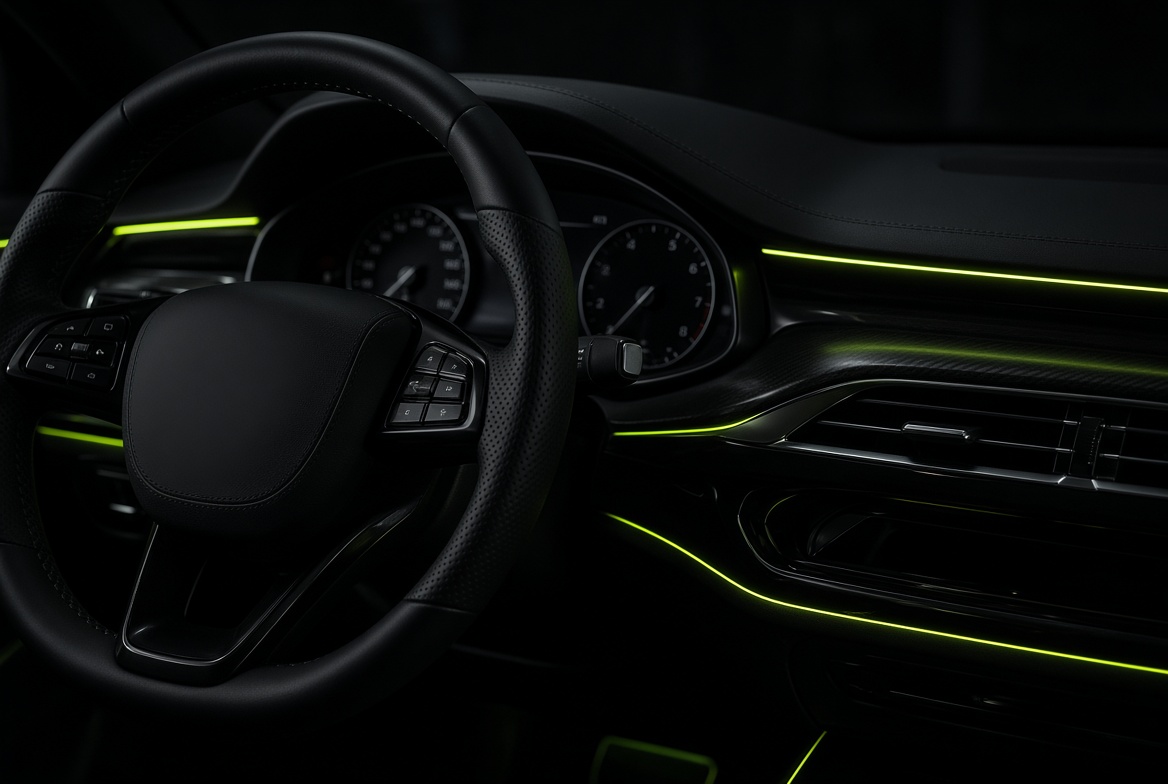 Interior con iluminación lima